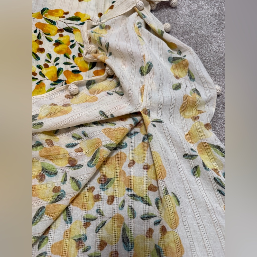 Farm Rio - OFF-WHITE CASHEW SCARF COVERUP DRESS - size Small - EUC - Picture 10 of 16